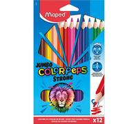 12 Crayons De Couleur - Large - Coloriage - Très Résistants - Maped - Color'peps Strong
