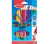 12 crayons de couleur - Large - Coloriage - Très résistants - Maped - Color'Peps Strong
