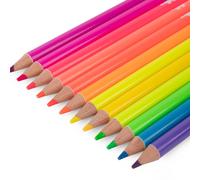 12 crayons de couleur néon Les Schmouks Moulin Roty