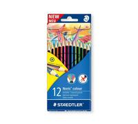 Staedtler Crayons de couleur Noris 185 C12 – 12 couleurs assorties