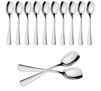 12 Cuillères à Crème Glacée 14,5 x 3 cm en Acier Inoxydable Hautement Poli 18/0