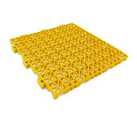 12 Dalles en PVC Renforcé Jaune ≈1,3m² Anti-Humidité Garage, Cave, Débarras | Passage voitures et machines. Limite les glissades, drainage efficace. Idéal réserves, caves, celliers et zones humides.