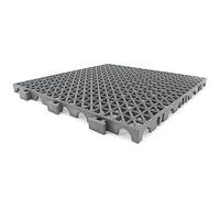 12 Dalles PVC Renforcées Gris ≈1,3m² Anti-humidité Garages et Entrepôts