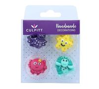 12 décors sucrés à pâtisserie - Animaux marins