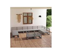 vidaXL 12-delige Loungeset massief grenenhout3076221 Bois G