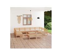 vidaXL 12-delige Loungeset massief grenenhout3083449 Bois G