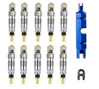 12 Démonte Obus, Valve Tubeless Velo, Jeu De Valves pour Vélo, Outil De Valve Presta, pour Vélocapuchon De Soupape, Demonte Obus Presta, Valve Presta, Demonte Obus Valve Velo Presta
