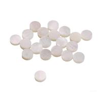 12 Disques Nacre Blanche 6mm pour Guitare - Marqueurs de Luthier Décoration Instrument Basse Ukulélé Mandoline Kit 2mm