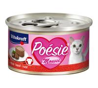 12 Doses - VITAKRAFT Nourriture pour Chat Poésie Mousse, Bœuf - Humide