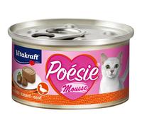 12 Doses - VITAKRAFT Nourriture pour Chat Poésie Mousse, Canard - Humide