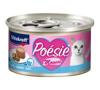 12 Doses - VITAKRAFT Nourriture pour Chat Poésie Mousse, Saumon - Humide