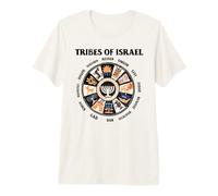 12 Douze tribus d'Israël Hébreu Israélite Judah Jérusalem T-Shirt Haut de Gamme