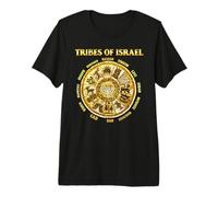 12 Douze tribus d'Israël Hébreu Israélite Judah Jérusalem T-Shirt Haut de Gamme