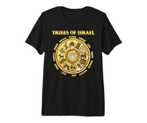 12 Douze tribus d'Israël Hébreu Israélite Judah Jérusalem T-Shirt Haut de Gamme