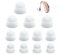 12 Embouts d'Aides Auditives | 3 Tailles Embouts en Silicone de Rechange pour Aides Auditives | Accessoires pour Aides Auditives pour Seniors (Transparent, Tailles S, M, L)