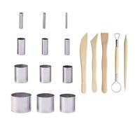 12 Emporte-Pièces Ronds En Argile, 5 Couteaux À Sculpter En Argile, Emporte-Pièces Ronds En Argile, Mini Outils En Argile En Acier Inoxydable, Outils De Modélisme Manuels