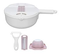 12 en 1 coupe-légumes hachoir manuel déchiqueteuse alimentaire outil de tranchage trancheuse de légumes hachoir gadgets pour oignon, carotte, pomme de terre, salade de fruits(Rose)