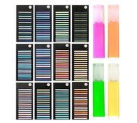 12 Ensembles D'Autocollants D'Index Et 4 Éléments De Surligneurs, Des Fournitures D'Étude Et De Bureau, Des Autocollants De Marque De Classification, Des Autocollants Auto-Adhésifs.