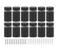 12 ensembles de vis d’espacement pour clous publicitaires en acier inoxydable, kit de montage pour supports de panneaux muraux avec entretoises en caoutchouc et chevilles pour pann