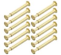 12 Ensembles Kit de Rivets pour Éventail à Main en Acier | Rivets Dorés, Structure à Clou Sifflet, Rotation Fluide, Installation Simple, pour Éventails Pliants en Papier ou Bois