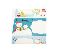 12 étiquettes adhésives de Noël - Bonhomme de neige et Ours blanc -