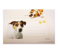 12 étiquettes adhésives scolaires - Rectangle - Chiens Blanc G