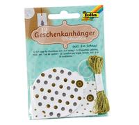 12 étiquettes cadeaux or argent + ficelle