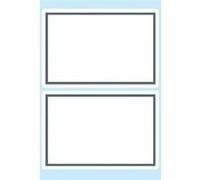 Herma Étiquettes autocollantes pour livre Lot de 12 82 x 55 mm avec bord gris neutre Blanches