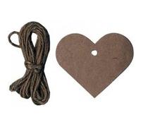 Etiquettes Kraft Coeur