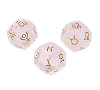12 Faces Astrologie Ta-Rot Carte Dés Multifacettes Constellation Divination Dés Loisirs Divertissement Jouet Fête Jeu Accessoire
