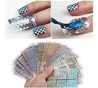 12 feuilles / 24 feuille Nail Art Pochoirs Nails Vinyles Autocollants Set Manucure Réutilisable Autocollants Estampage Modèle Nail Art Outils,24SheetNailArtStencils