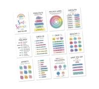 12 Feuilles Apaisant D'angle Art 10x14in Affirmation Positive Affirmation Pour Le Décor De Bien-être Classement Classe