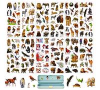 12 Feuilles Autocollants Animaux Gommettes Stickers Étiquette Adhésif Bricolage Enfant Motif 3D Décoration Cadeau Enveloppe Récompense d'Enseignant Élèves Autocollants de Motivation Positifs