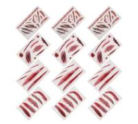 12 Feuilles Autocollants D'halloween Fête Cicatrices Réalistes