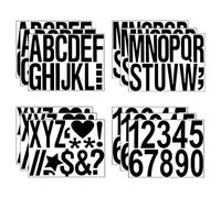 12 Feuilles Chiffres et Lettres Autocollantes, 10cm Lettre Adhésives en Vinyle, Lettre Autocollantes Grand Format, Stickers Lettres Alphabet pour L'artisanat Signes Extérieurs Boîtes aux Lettres