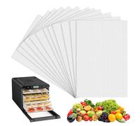 12 Feuilles de Déshydrateur en Silicone, Tapis de Déshydrateur Antiadhésifs, Réutilisables et Sans BPA pour Fruits, Légumes et Aliments, 37x29 cm