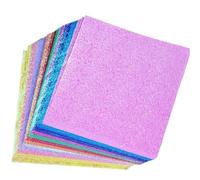 12 feuilles de papier origami pailleté, carrées, couleurs vives for projets d'artisanat Pour Les Projets De Bricolage
