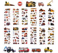 12 Feuilles Excavatrice Autocollant 3d Gommettes Enfants 2 Ans,D'autocollants 3d Imperméables Pour Excavatrice,Voiture Lot Gommettes Enfants 3 Ans Stickers Autocollantes Autocollant Enfant