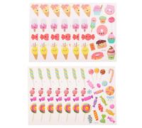 12 Feuilles Planche D’autocollants Dessert pour Garçon et