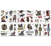 12 Feuilles Tatouages Temporaires Pour Enfants Autocollants Réalistes De Dinosaure Tyrannosaurus Rex Personnalisés Imperméables Et Longue Durée Pour Le Visage Et Les Bras