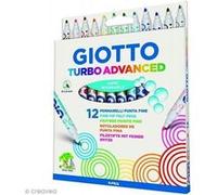 12 Feutres couleurs GIOTTO Turbo advanced - Lavables G