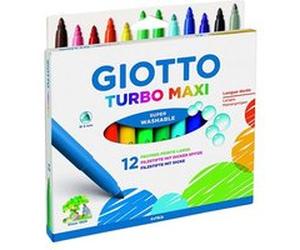 12 Feutres de coloriage GiottoTurbo Maxi pointe large G