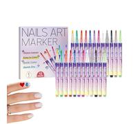 12 Feutres Nail Art pour Enfants - Coffret de 12 Feutres Nail Art - Feutres lavables à séchage rapide, Pointe fine pour des créations et dessins uniques de qualité professionnelle. (2 boîtes)