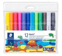 12 feutres de coloriage - Pour enfant - Pointe large - Assortis - Staedtler