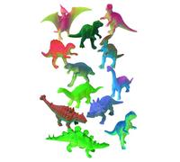 12 Figurines Dinosaure Taille Unique Multicolore