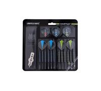 12 fléchettes convertibles Acier /Nylon pour 4 joueurs avec accessoires de rechangenge et outil multifonctions