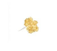 12 Fleurs en papier pailleté or 9 cm - Or