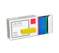 12 Gauge Multicolor Staple 24/6# Métal Haute Performance pour l'organisation de documents Office School Fournitures Métalliques Couleur Métallique