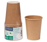 12 Gobelets en carton kraft 36cl
