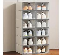 12 Grandes boîtes à Chaussures - Rangement élégant pour l'entrée - Étagère et Armoire à Chaussures Peu encombrantes pour Garder Vos Chaussures Bien rangées (Couleur : E)